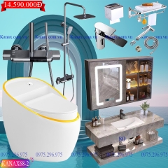 KANAX68A - Combo trọn bộ phòng tắm cao cấp