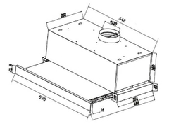 Máy hút khử mùi cao cấp Sevilla SV600SYP. Kích thước  600 x 500 x 200 mm (DxRxC)