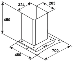 Máy hút khử phím cơ cao cấp Sevilla SV355. Kích thước 700/900 x 500 x  (700-1000)mm (DxRxC)