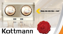 K2BQ - Đèn sưởi nhà tắm Kottmann 2 bóng