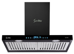 Máy hút khử mùi cảm ứng vẫy tay dày 6cm Sevilla SV-70T3. Kích thước 700 x 360 x  (700-1040)mm (DxRxC)