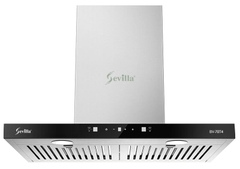 Máy hút khử mùi cảm ứng vẫy tay dày 4cm Sevilla SV-70T4. Kích thước 700 x 360 x  (700-1040)mm (DxRxC)