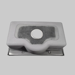 Chậu bếp 1 hố chống bám dính cao cấp CH03. Kèm thớt gỗ và rổ inox, phụ kiện thoát nước cao cấp