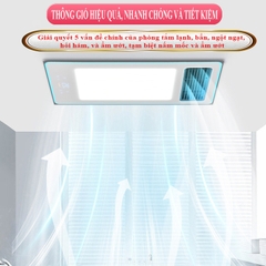 S107 - Máy sưởi nhà tắm chức năng 6in1 - Sưởi ấm, hút mùi, thông gió, quạt mát, sấy khô, chiếu sáng