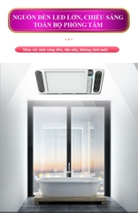 S101 - Máy sưởi nhà tắm chức năng 6in1 - Sưởi ấm, hút mùi, thông gió, quạt mát, sấy khô, chiếu sáng