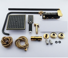 SC3339 - Sen cây nhiệt độ đen vàng 4 nhấn củ vuông cao cấp