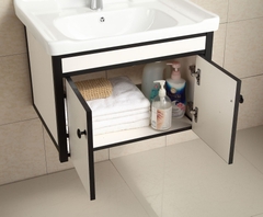 TC2078 - Tủ chậu nhựa PVC, mặt chậu sứ liền khối âm, Kích thước 47x60cm
