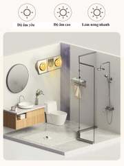 K2B-HW-G - Đèn sưởi nhà tắm Kottmann 2 bóng có quạt