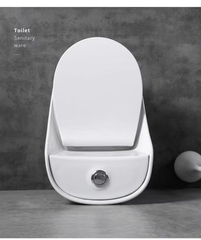 KA6009 - Bồn cầu trứng liền khối trắng, men nano chống bám dính, bộ xả cao cấp, nước xả mạnh và êm.