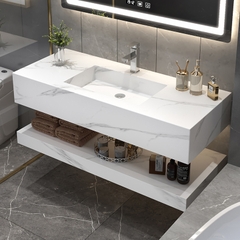 NT101 - Bàn đá nhân tạo liền khối chống xước cao cấp(Chưa bao gồm vòi và gương)