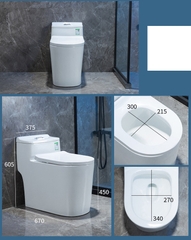 KA3997 - Bồn cầu liền khối sứ nung tráng men nano tuyết cao cấp
