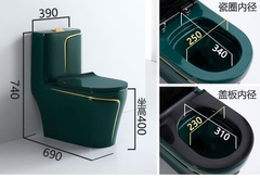 BỒN CẦU LIỀN KHỐI XANH VIỀN VÀNG KA5328