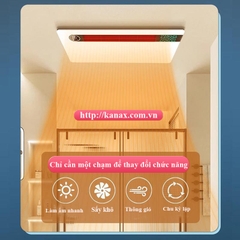 S122 - Máy sưởi nhà tắm chức năng 6in1 - Sưởi ấm, hút mùi, thông gió, quạt mát, sấy khô, diệt khuẩn, chiếu sáng