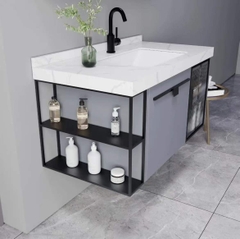 TỦ CHẬU NHỰA POLYWWOD MẶT ĐÁ CHỐNG XƯỚC CHẬU SỨ NỔI TC2042