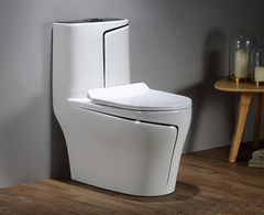 BỒN CẦU LIỀN KHỐI TRẮNG SỌC ĐEN KA5327