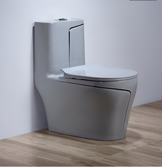 BỒN CẦU LIỀN KHỐI MÀU GHI VIỀN ĐEN KA5330