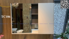 TC106 - Tủ chậu phòng tắm mặt đá , chậu liền mép cao cấp