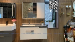 TC106 - Tủ chậu phòng tắm mặt đá , chậu liền mép cao cấp