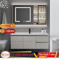 TC110 - Tủ chậu nhựa cao cấp, tủ gương led thông minh