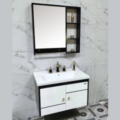 TC173 - Tủ chậu nhựa mặt chậu sứ âm liền khối. KT: 48x80cm