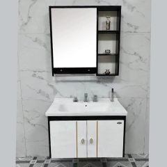 TC172 - Tủ chậu nhựa mặt chậu sứ âm liền khối. KT: 48x80cm