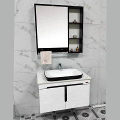 TC181 - Tủ chậu nhựa mặt đá chậu sứ bán âm. KT: 50x80cm