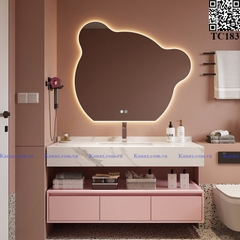 TC183 - Tủ chậu màu hồng cao cấp