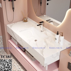 TC183 - Tủ chậu màu hồng cao cấp