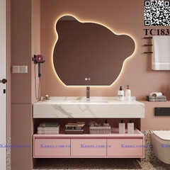 TC183 - Tủ chậu màu hồng cao cấp