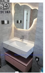 TC183 - Tủ chậu màu hồng cao cấp