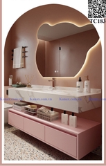 TC183 - Tủ chậu màu hồng cao cấp