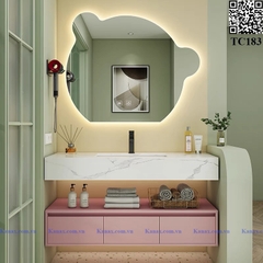 TC183 - Tủ chậu màu hồng cao cấp