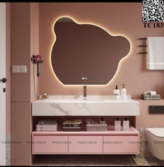TC183 - Tủ chậu màu hồng cao cấp