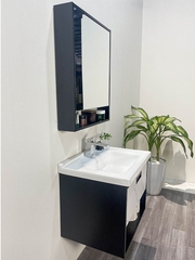 TC2071 - Tủ chậu nhựa PVC, mặt chậu sứ liền khối âm, Kích thước 48x60cm