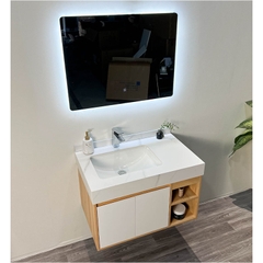 TỦ CHẬU NHỰA MẶT CHẬU SỨ LIỀN KHỐI TC2033