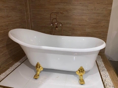 KB709 - Bồn tắm ngâm cao cấp, chất liệu Acrylic. Kích thước: 1600 x 800 x 760 (mm). Tặng kèm kệ gỗ