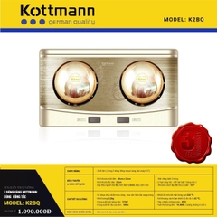 K2BQ - Đèn sưởi nhà tắm Kottmann 2 bóng