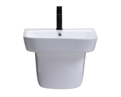 WIN10 - Combo trọn bộ phòng tắm, bồn cầu vân đá đen, chậu sứ vuông treo, sen cây inox vuông...