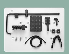  SC1105 - Sen cây nhiệt độ đen 4 nhấn củ vuông cao cấp