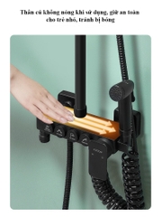  SC1105 - Sen cây nhiệt độ đen 4 nhấn củ vuông cao cấp