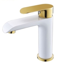 WIN18 - Combo trọn bộ phòng tắm, bồn cầu liền khối,  bàn đá 1 tầng chậu sứ nổi, sen cây trắng vàng 3 nhấn......