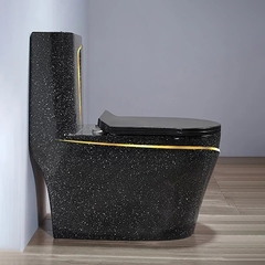 BỒN CẦU LIỀN KHỐI ĐEN CHẤM TRẮNG SỌC VÀNG KA9003