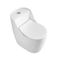 KA6009 - Bồn cầu trứng liền khối trắng, men nano chống bám dính, bộ xả cao cấp, nước xả mạnh và êm.