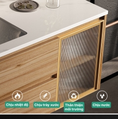 TC20100 - TỦ CHẬU NHỰA MẶT ĐÁ NHÂN TẠO, CHẬU SỨ ÂM