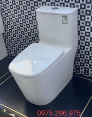 LUXURY27 - Combo phòng tắm cao cấp . Bồn cầu liền khối nắp UF chống xước, tủ chậu nhựa.