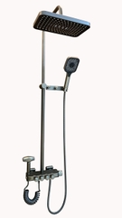 KANAX11 - Combo trọn bộ phòng tắm cao cấp, sen cây ghi xám 4 nút chỉnh, tủ chậu nhựa