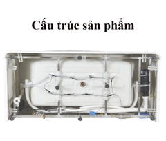 KB708 - Bồn tắm massager cao cấp, chất liệu Acrylic. Kích thước: 1700 x 800 x 600 (mm). Tặng kèm kệ gỗ