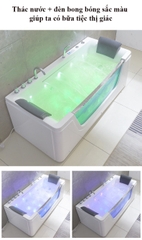 KB708 - Bồn tắm massager cao cấp, chất liệu Acrylic. Kích thước: 1700 x 800 x 600 (mm). Tặng kèm kệ gỗ