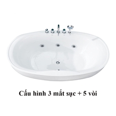 KB714 - Bồn tắm sục massager cao cấp, kích thước1700x700x600m. Tặng kèm kệ gỗ