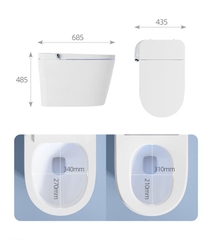 K6909 - Bồn Cầu Thông Minh nắp ngồi hình chữ U Vòng Mở Rộng Chỗ Ngồi. Bể Chứa Nước Giấu Kích Thước Lớn